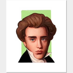 Danish Theologian Søren Kierkegaard illustration Posters and Art